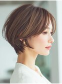 白髪ぼかし似合わせ/大人ショート/くびれボブ/2