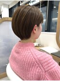 20代30代大人可愛い小顔ショート丸みボブ