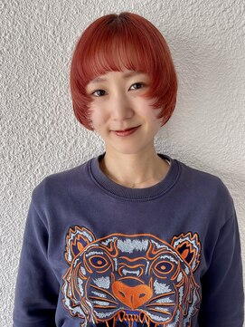 キジ(KIJI) レイヤーボブ/ボブレイヤー/ミニボブ/ボブ/オレンジベージュ