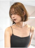 《CODE.LINE》切りっぱなし内巻きボブ顔まわりレイヤー