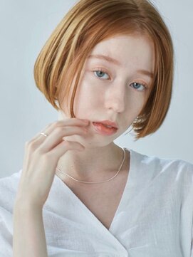 パム 恵比寿(PAM.) ハニーグレージュモード切りっぱなしフレンチボブ[恵比寿/渋谷]