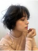 ショートボブパーマ× 前下りボブ
