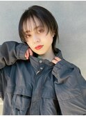 大人可愛い20代30代40代マッシュウルフ×ダークグレージュ