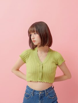 ラフィス ヘアー センス 広島袋町店(La fith hair SEnSE) 【La fith】切りっぱなしボブ×チョコレートブラウン