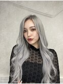 nutsモデルせいせい☆ホワイトシルバーエクステ80枚【渋谷】