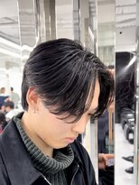 メンズヘアセンス 渋谷(MEN'S HAIR SENSE)&nbsp;アッシュブラックツーブロックマッシュパーマハイライト