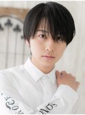 長めバングがレトロsexyなネイビーブラックショートS北浦和