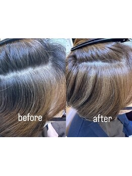 【自然な仕上がりに】グレイカラーでもオシャレにキレイに染まると好評♪白髪ぼかしカラーがおすすめ◎