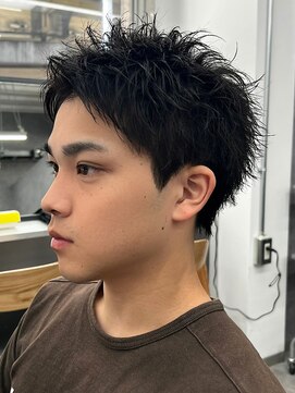 エルマーク 梅田(L-MARK) スパイキーショートザクザクショートアップバングツーブロック