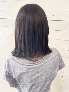 ルノン フィージュ(LUNON fieju) アッシュブラウン/外はねボブ/髪質補修カラー