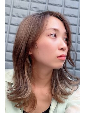 ヘアーディープ(hair deep) イヤリングカラー×セミロング