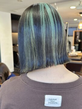 リコバイアフロート(riko by afloat) デザインカラー/切りっぱなし/ケアブリーチ/ボブ