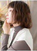 ★大人かわいいぱっつん前髪切りっぱなし外ハネボブ30代40代★1