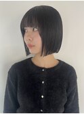 切りっぱなしボブ