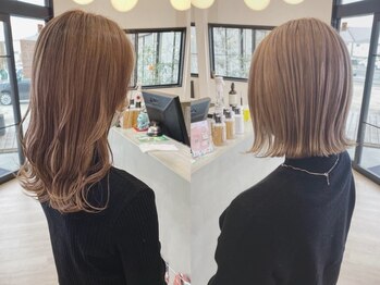 チェレ ロッソ 金剛店(Chere rosso)の写真/《上品な艶髪へ♪》白髪を活かす白髪ぼかしハイライトや明るめカラーもOK◎艶のある綺麗な仕上がりに♪