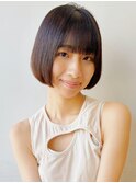 ボブ 黒髪 艶カラー 美髪 小顔カット 丸みボブ 重めボブ