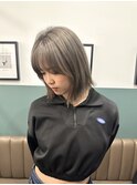 グレージュカラー/切りっぱなしボブ