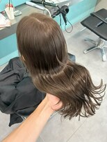 ノー バイ イオエ 西梅田(no. by ioe)&nbsp;ブリーチなしカラー/髪質改善/ミルクティーベージュ/小顔へア