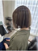 ミルクティーベージュダブルカラーインナーカラーケアブリーチ
