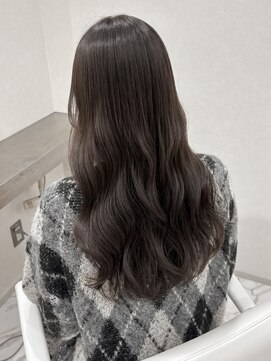 暗髪/グレージュ／透明感カラー/髪質改善/縮毛矯正