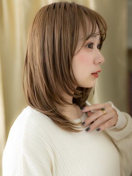 カバーヘア ブリス 大宮西口(COVER HAIR bliss) ハイライト顔周りレイヤーカットミディアムウルフA5大宮20代30代