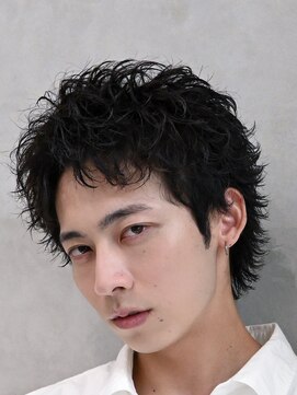 フィフス 渋谷(fifth) 渋谷ルーズショートスパイキーパーマ短髪アップバング2wayメンズ