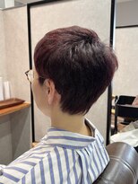 オーキッドバイヘアー(OrchiD.byhair) ベリーショート/ワインレッド/ツーブロック