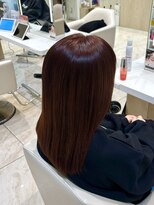 ケンジ 平塚 アネッタ(KENJE annetta)&nbsp;【ワンカラー】艶髪ワインレッド