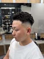 リレーションメンズヘアー(RELATION MEN'S HAIR)&nbsp;ソフトモヒカンオールバックニュアンスパーママレットヘア