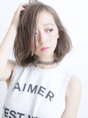 アッシュグレージュ透明感ワンレンミニマムボブ☆3Dカラーモード