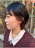 インナーカラーがアクセントなミニウルフ【藤枝/髪質改善】