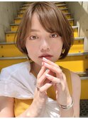 大人かわいい/耳かけショートボブ