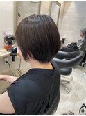 丸みショートボブ髪質改善インナーカラーハイライト