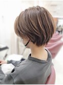 20代30代40代小顔ハンサムショートアッシュベージュ