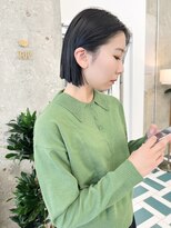 ノエ(noe) 切りっぱなしボブ×オリーブグレージュ