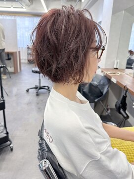 オウル(Owll) 【Owll】石田学史ショートボブ20代30代40代ピンクベージュ