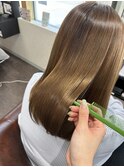 酸性ストレート×ブリーチ毛
