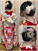 シニヨン編み込みアレンジ