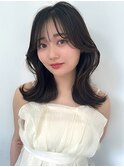 くびれヘア 美髪 グレージュ 透明感カラー 顔周りカット 20代