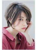 わとわ美髪デザインウルフシフォンベージュフェイスレイヤーボブ