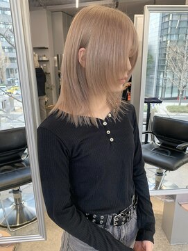 ペレ アネックス 大阪梅田茶屋町店(PELE ANNEX) くびれヘア/アプリコットオレンジ/ハイライトカラー/梅田