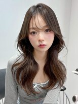 ロンドリメゾン 原宿(Lond re Maison.)&nbsp;暗めカラー韓国風巻きレイヤーカット/マロンベージュ/原宿表参道