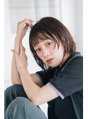 ウェット質感ショートボブ