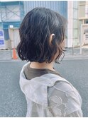 春色◎20代30代小顔見せ切りっぱなしボブ×透明感グレージュ