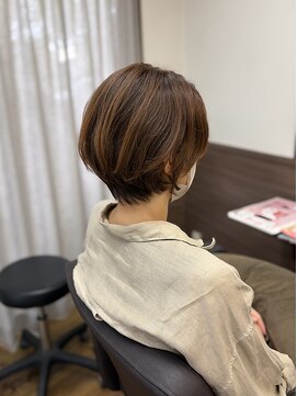 トップヘアー 玉島店(TOP HAIR) 《TOPHAIR 玉島店/ ベリー》ふんわりショートボブ×キャラメルブ