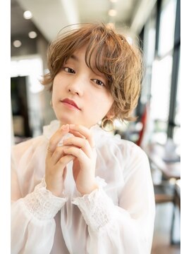 オースティン 門前仲町(AUSTIN) 大人かわいい前髪セシルカットココアブラウンフリンジウェーブ