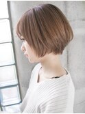 クラシックボブ×グレージュブラウン