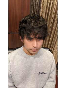 プレミアムバーバー 新宿店(PREMIUM BARBER produce by HIRO GINZA) 前下りパーマ