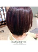 ハイライトピンクボブ