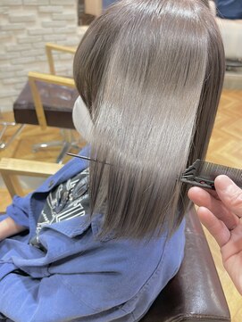 ビー オン ディー ヘア 池袋(BonD hair) #改質改善＋グレージュ【池袋/髪質改善/ハイライト】